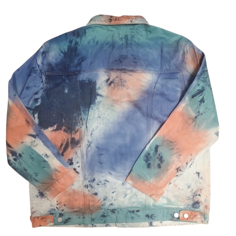 Sz 2xl Dope brand Multicolor Tie-Dye Denim Jacket - Picture 2 of 3